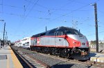 South County Connector Shuttle Caltrain # 814 awaits its departure to Gilroy. MP36PH-3C # 928 is the power.